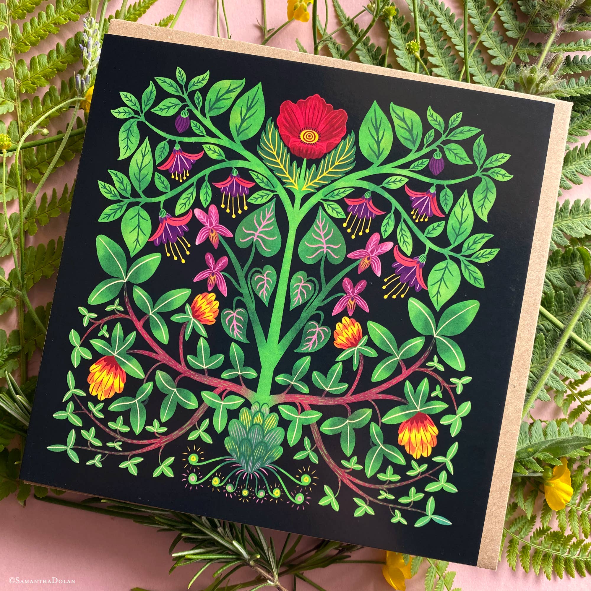 Samantha Dolan - Wholesale Everyday Greeting Card - Summer Fuchsia Greeting Card2