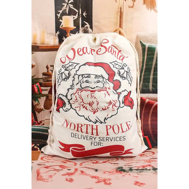 LDC Santa Clause Closure Canvas Christmas Gift Bag and other Purchase Wholesale christmas drawstring bags. Free Returns & Net 60 Terms on Faire trending on Faire.