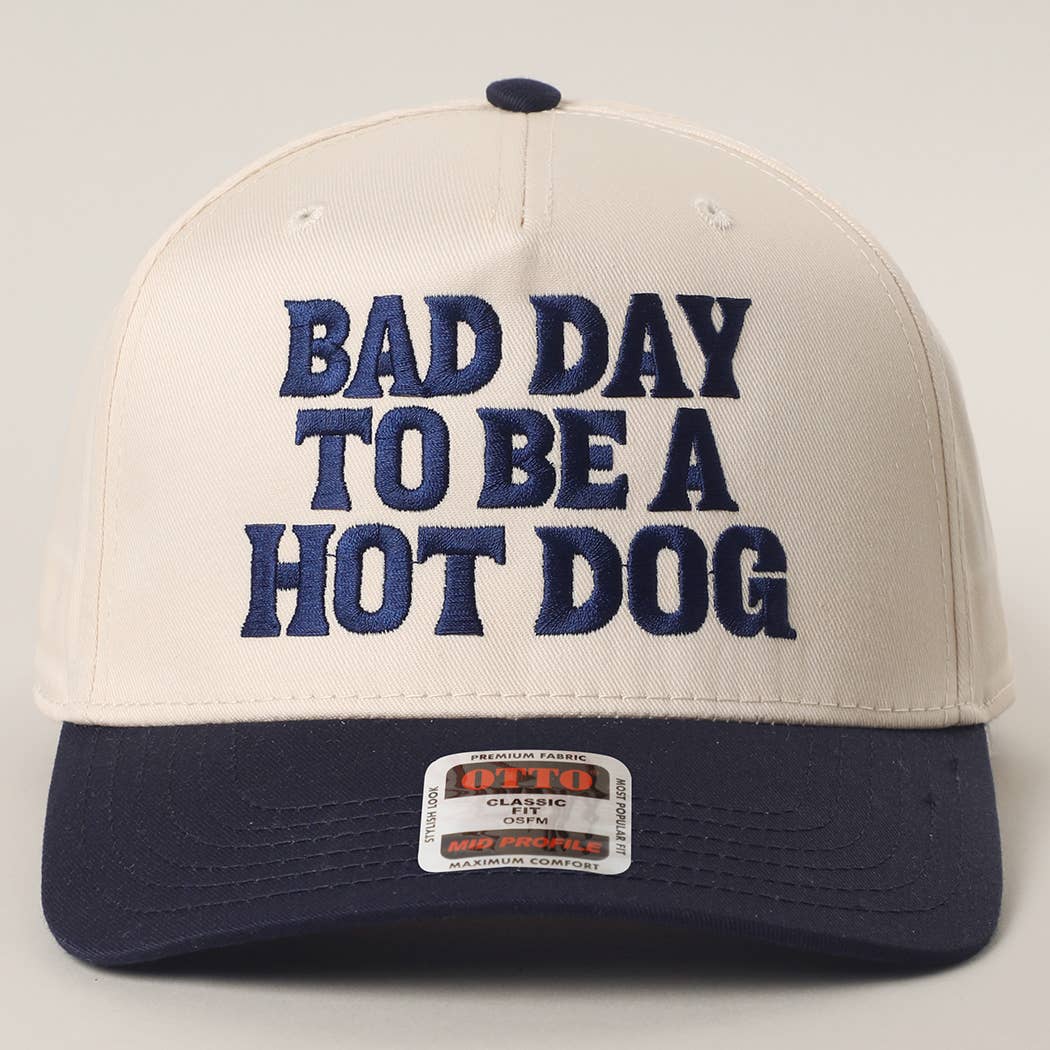 Fashion City - Wholesale Trucker Hat - Unisex - BAD DAY TO BE A HOT DOG Embroidered Trucker Hat 3