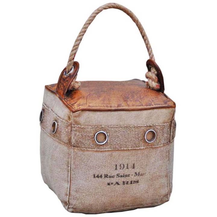 Canvas Leather Doorstop for wholesale by NACH