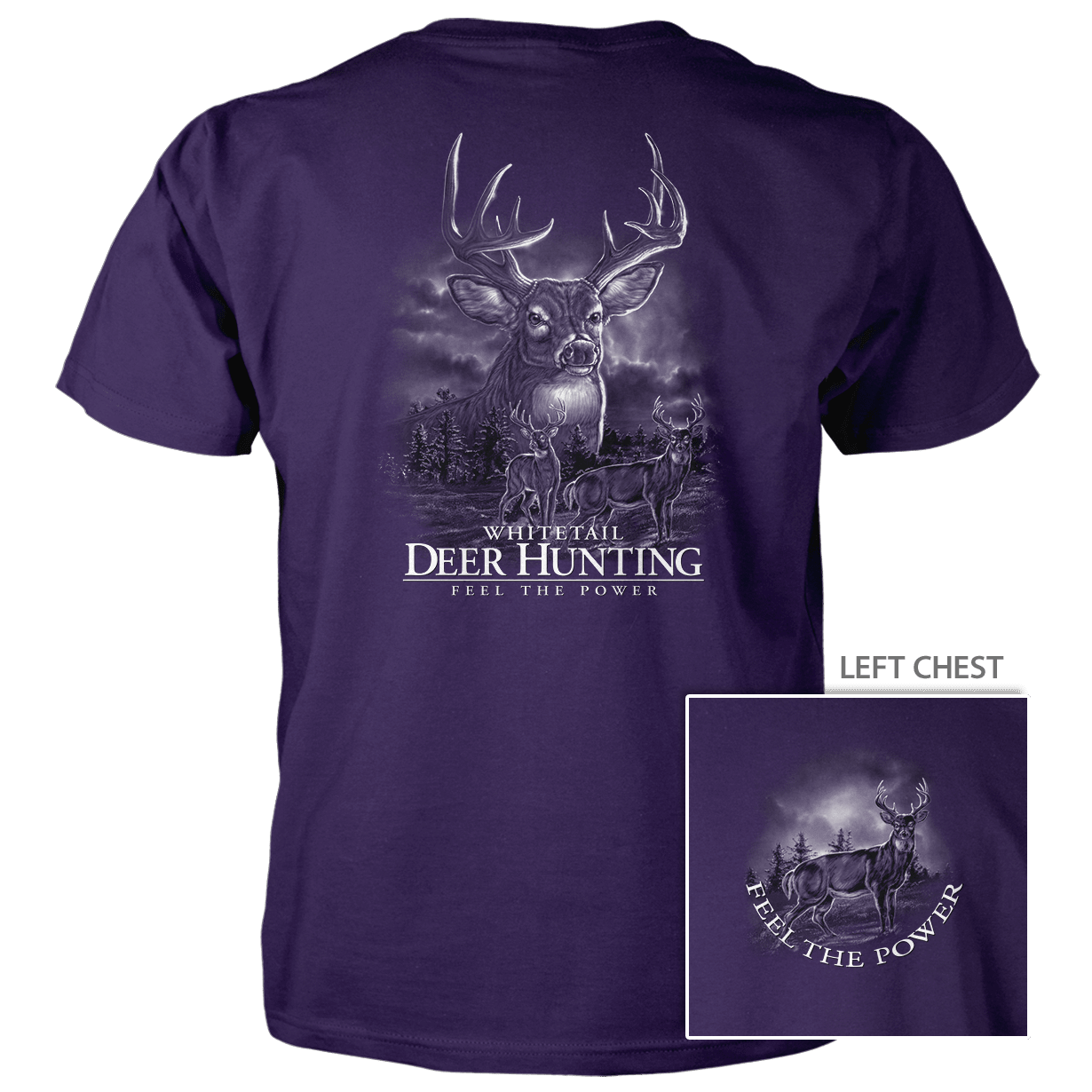 Old Country Outfitters - Vente T-shirt sérigraphié – unisexe - T-shirt en coton peigné « Feel the Power Deer Hunting »12