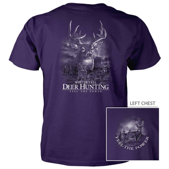 Old Country Outfitters - Vente T-shirt sérigraphié – unisexe - Ressentez la puissance de la chasse au cerf - T-shirt en coton 4,5 oz12