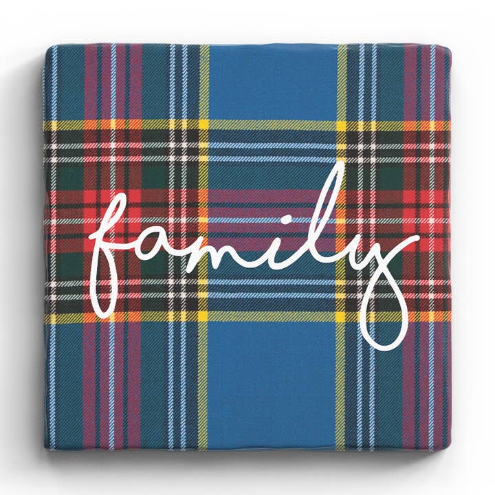 Family - Marble Coaster (Christmas) for wholesale by Paisley & Parsley