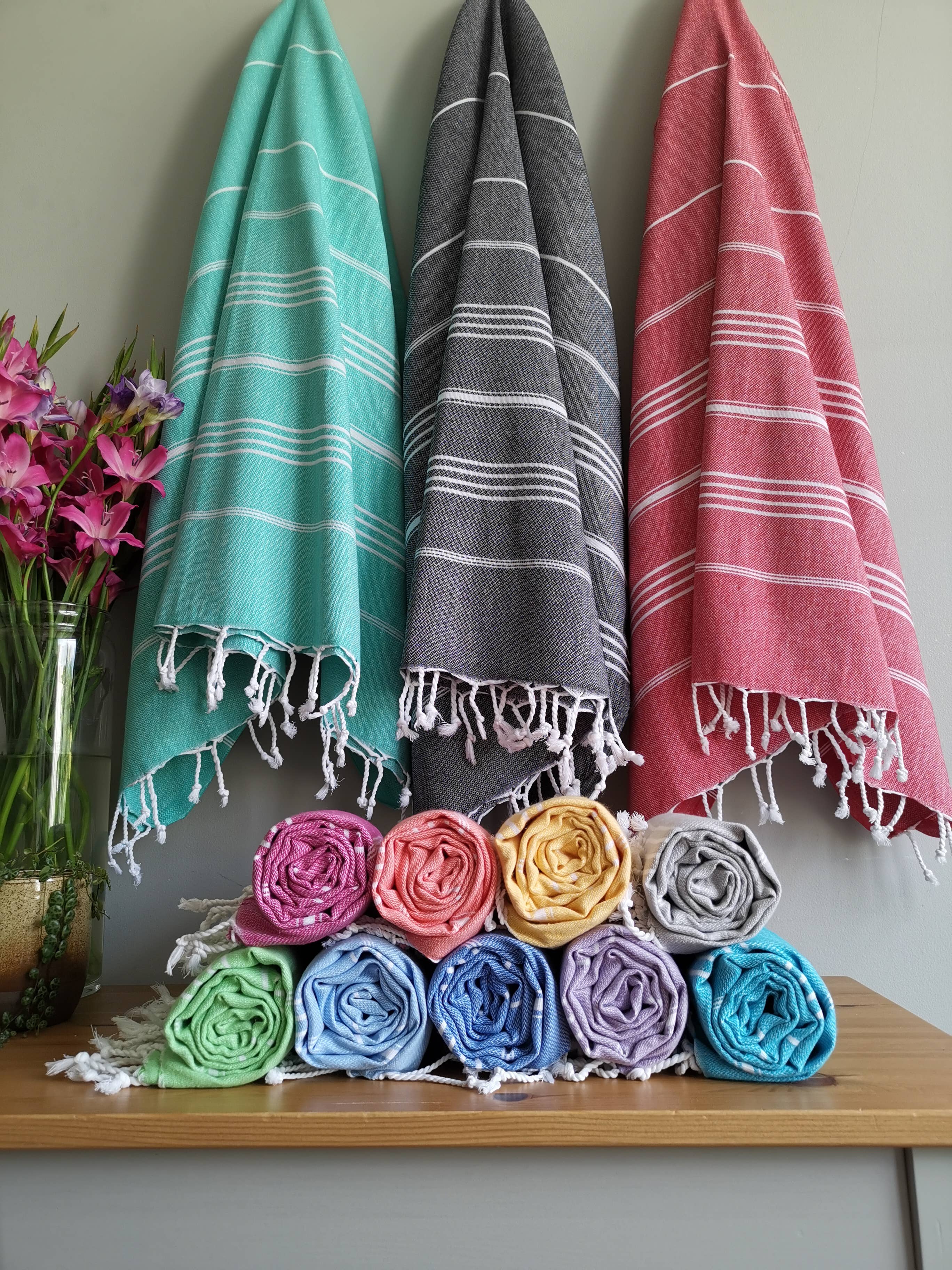 Buluty – Toalha de praia por atacado – Toalha de praia de banho de toalha turca de algodão orgânico ecológico5