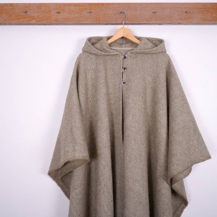 Wool Poncho - Jaukumas - Herringbone for wholesale by NorraVilla