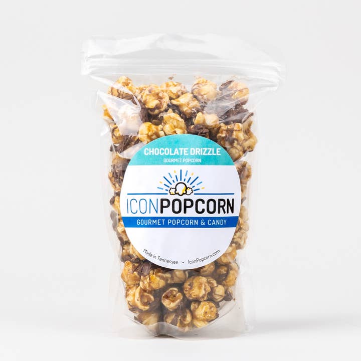 Chocolate Drizzled Caramel for wholesale by Icon Popcorn