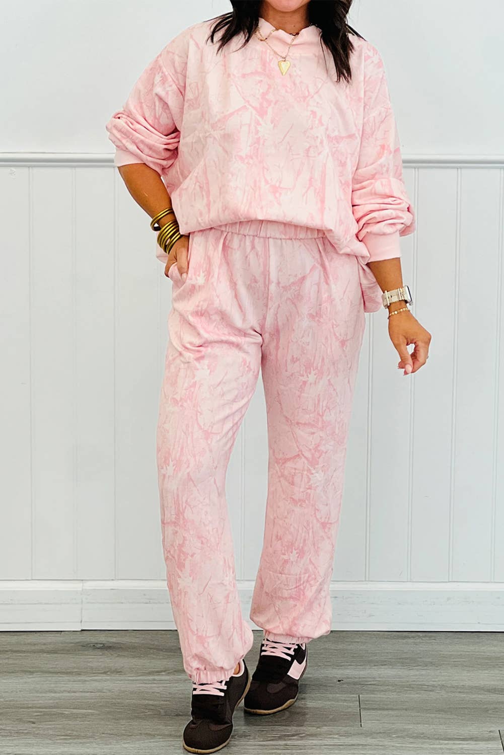 LA Society - Wholesale Sweatshirt - Women's - LAS Western Camo Mock Neck Baggy Sweatshirt (S-XL)6