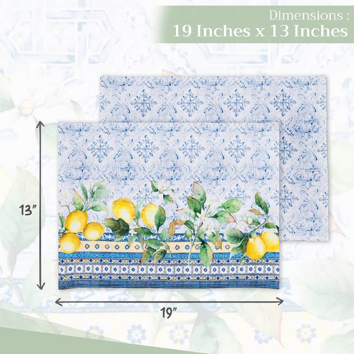 Maison d'Hermine - Wholesale Placemat - Citrus 100% Cotton Placemats 13" X 19" - Set Of 4