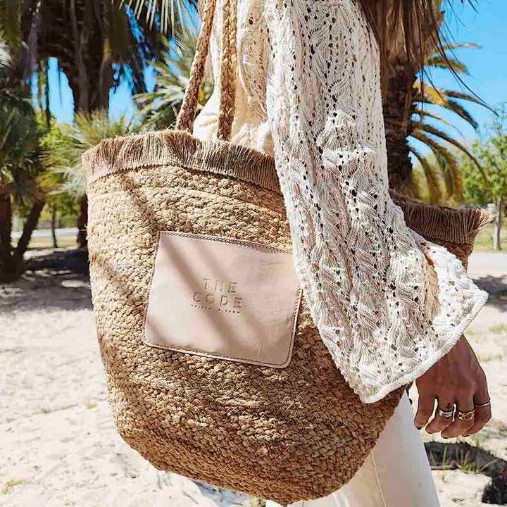 THE CODE - Venta al por mayor Bolsa de playa - Capazo toscana de yute bolsillo natural