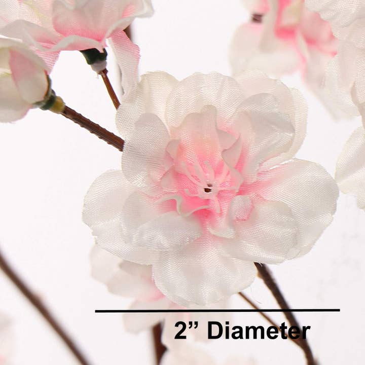 Larksilk - Wholesale Artificial Flowers - Pink Cherry Blossom Flowers, Three 36 Inch Blossom1