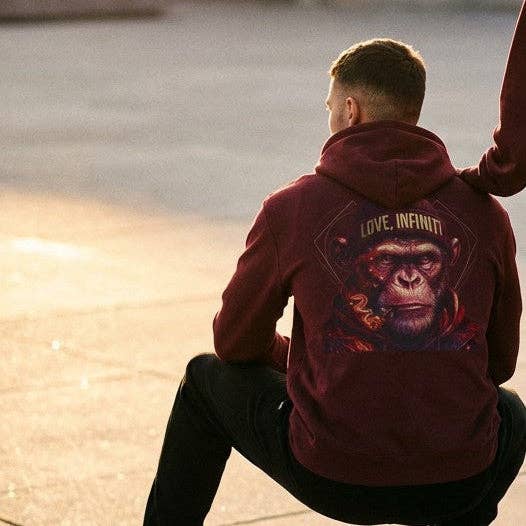 Weed/Rose Galactic Monkey - Love, Infiniti Hoodie for wholesale by Blade Infiniti LLC