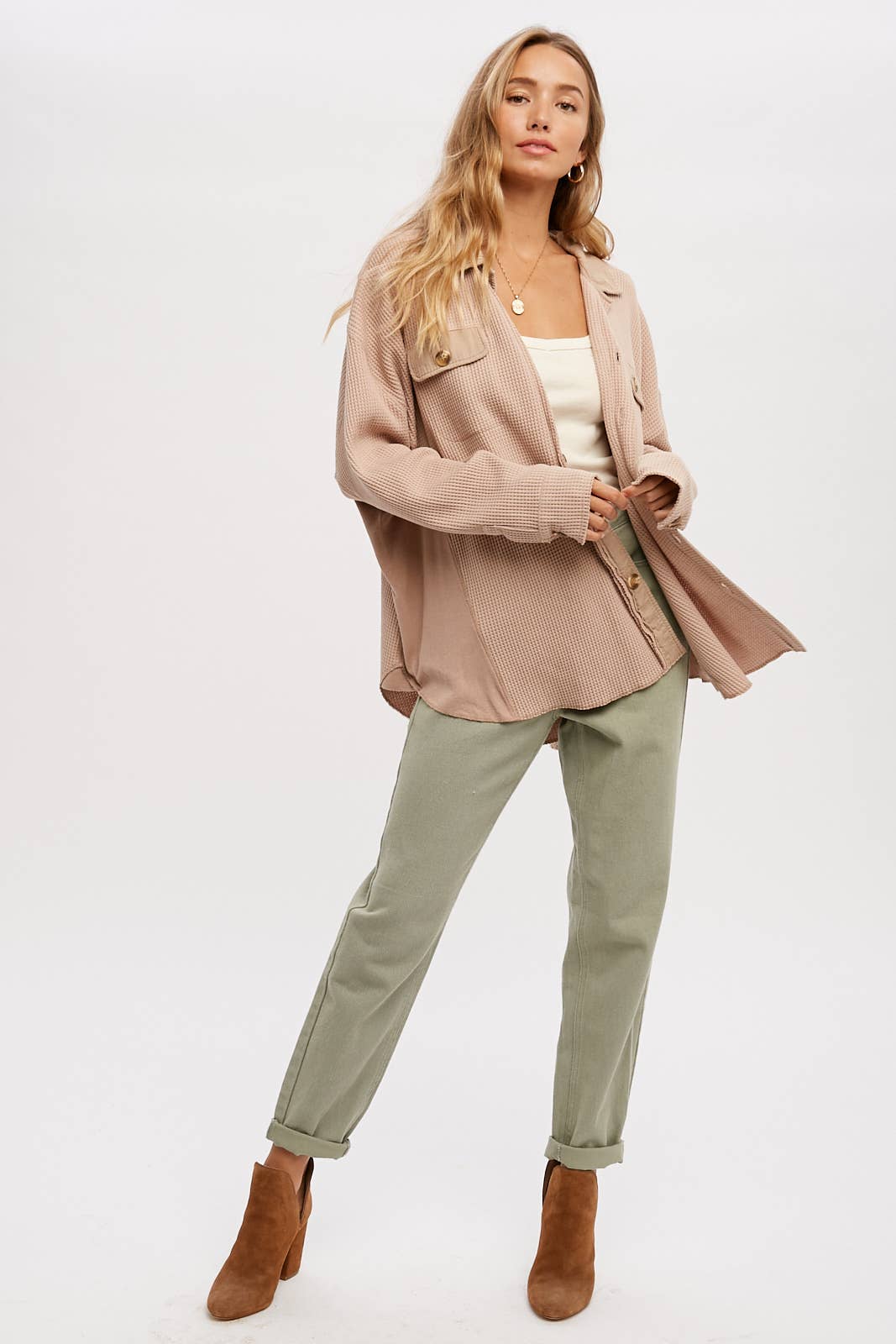 Bluivy – wholesale Jacket – Women's – SLOUCHY WAFFLE KNIT JACKET4