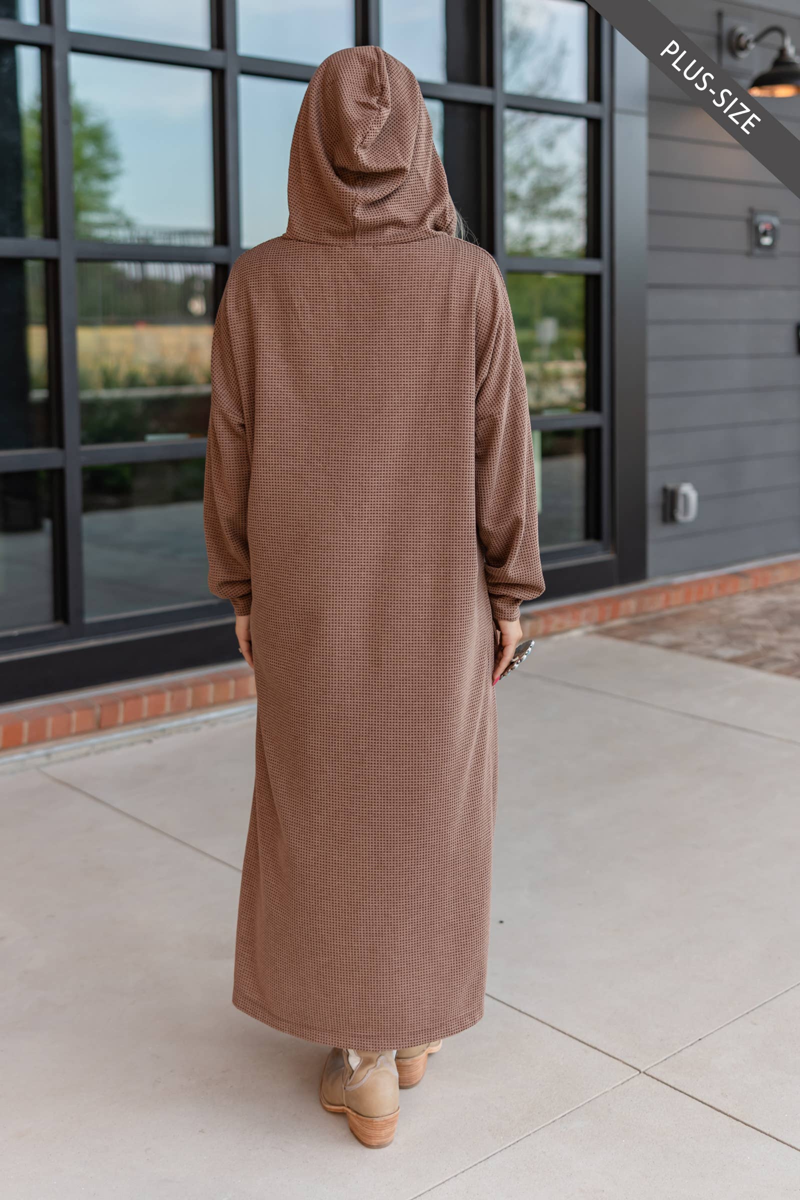 Dear Scarlett - Wholesale Dress - Women's - PLUS SIZE Waffle Knit Thermal Duster25