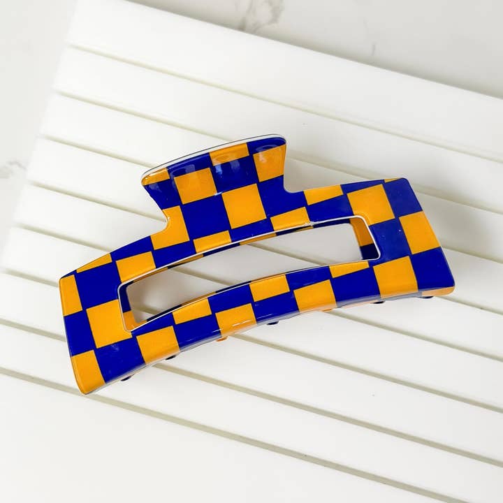 Prep Obsessed Wholesale - Wholesale Hair Clip - Women's - Game Day Checkered Claw Clips