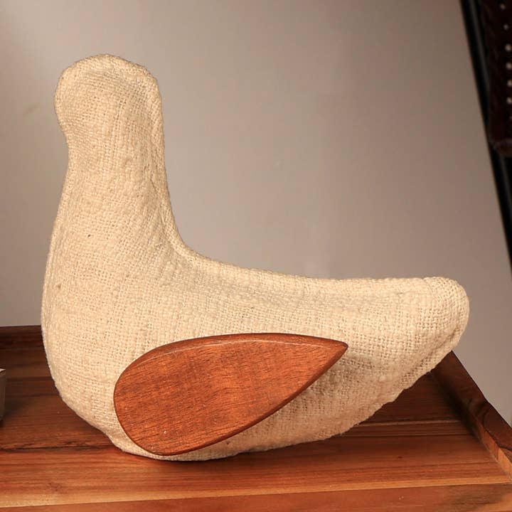 Handgjord Eco mix Duvskulptur med tyg- och trävingar för wholesale av ExpoBazaar