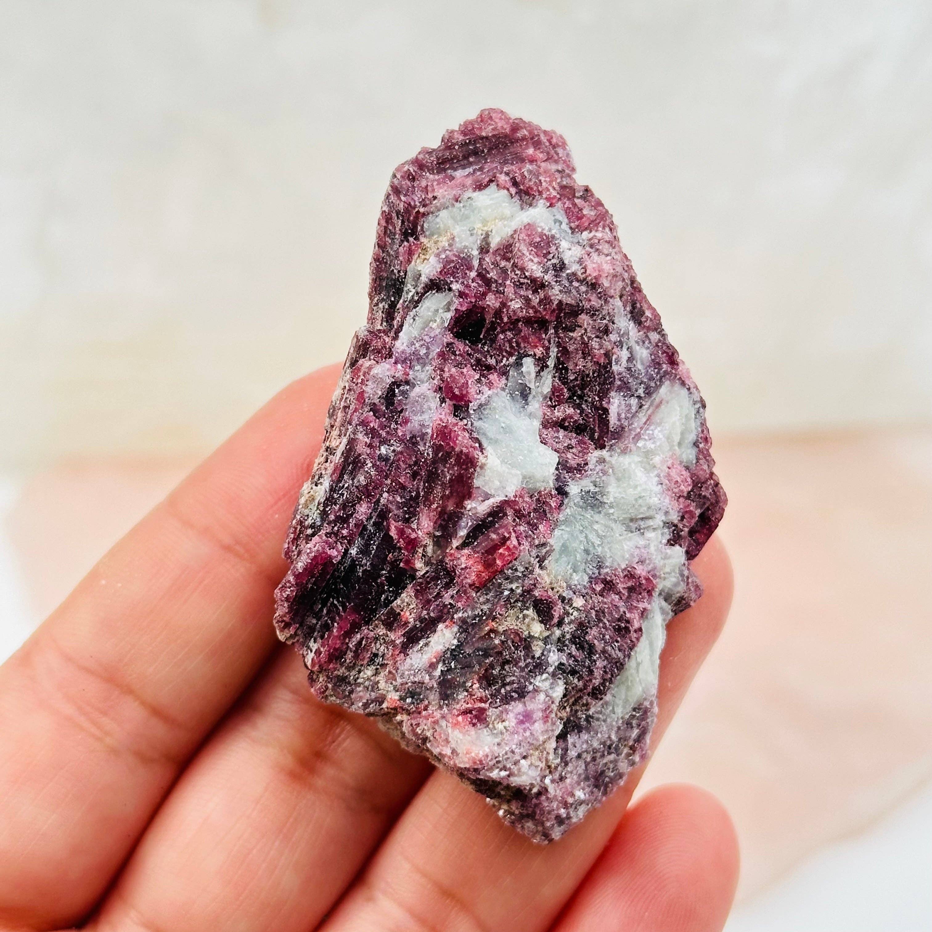 Rock Paradise – wholesale Andlig sten/kristall – Rosa turmalin på akvamarinmatris kristall4