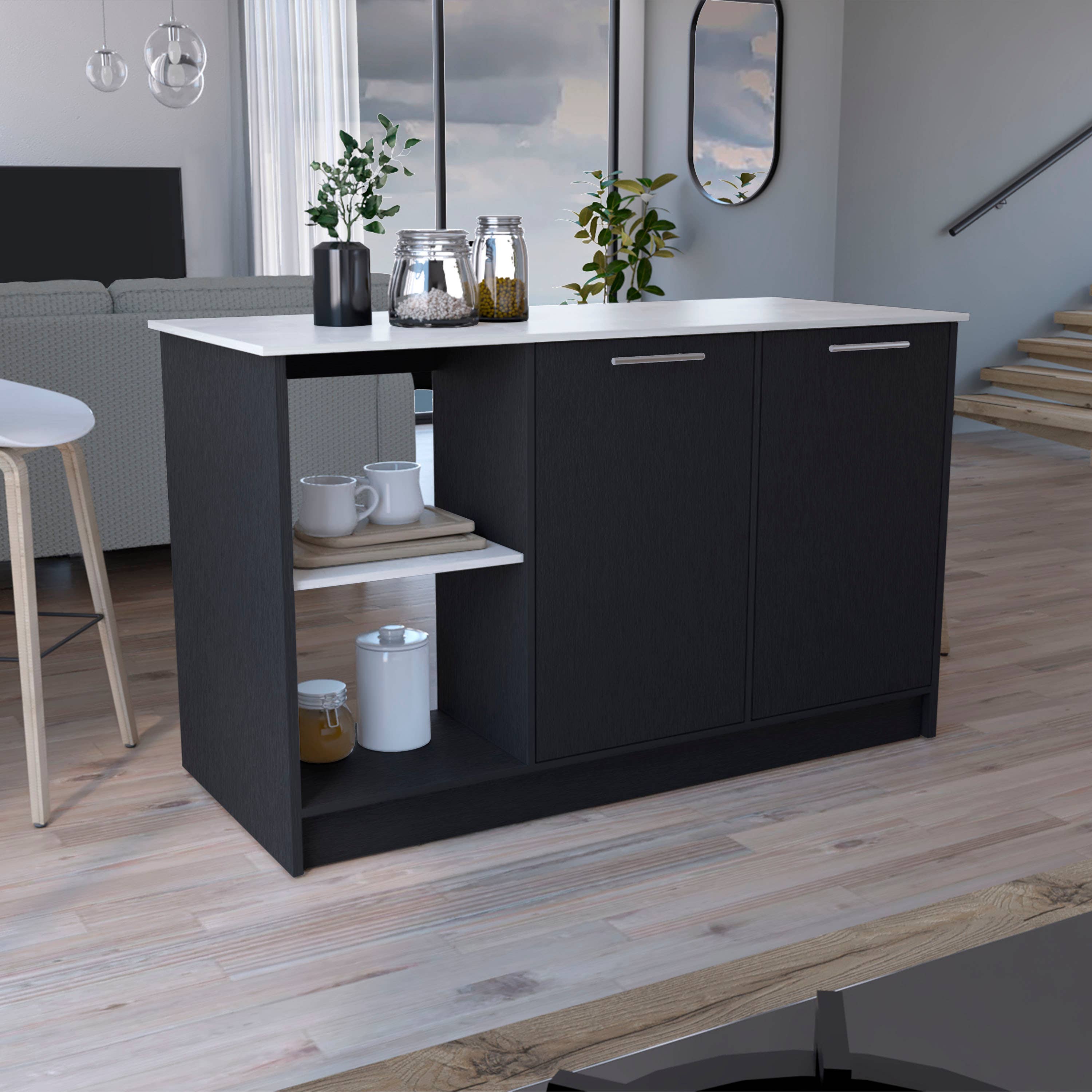 TUHOME FURNITURE - Vendita all'ingrosso Contenitori/Organizer da cucina - Isola da cucina Juniper3