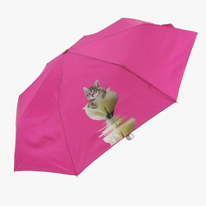 Parapluie pliable Femme "CUCCIOLI" | impression Chatons pour la vente par Linea Emme Collezioni