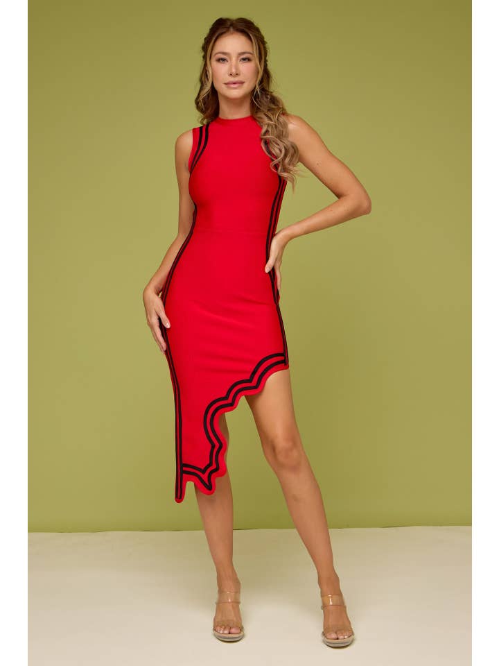 RIVIR - Wholesale Dress - Women's - Asymmetrical Elegance Bandage Dress10