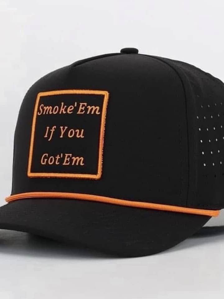 Smoke Em If You Got Em Hat - Black for wholesale by Happy By Rachel, LLC