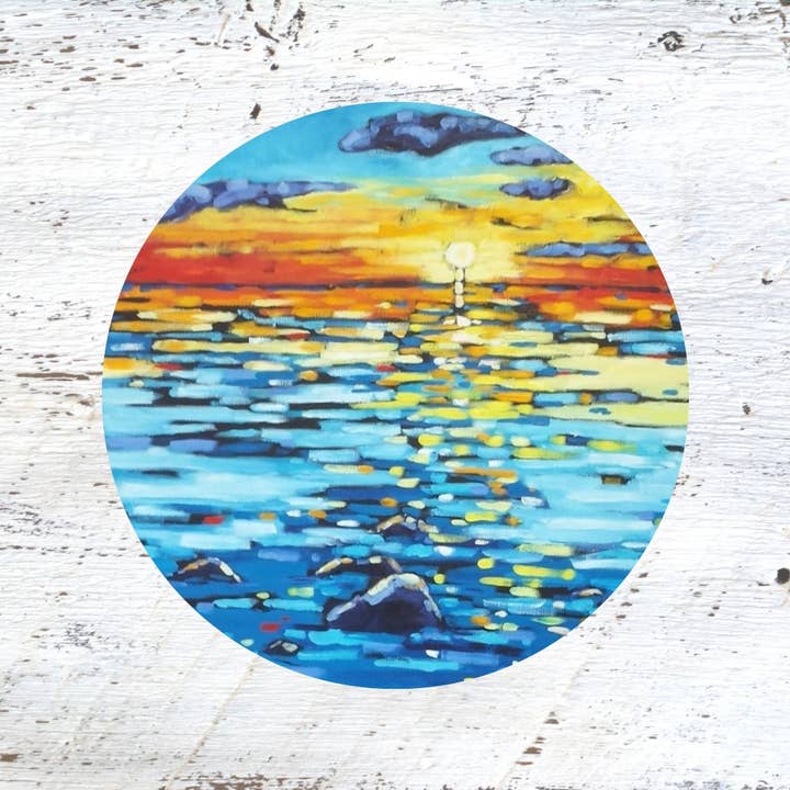 Ouvre-bocal en caoutchouc - Coucher de soleil d'été, coucher de soleil sur la plage, lac pour la vente par Dreese Fine Art