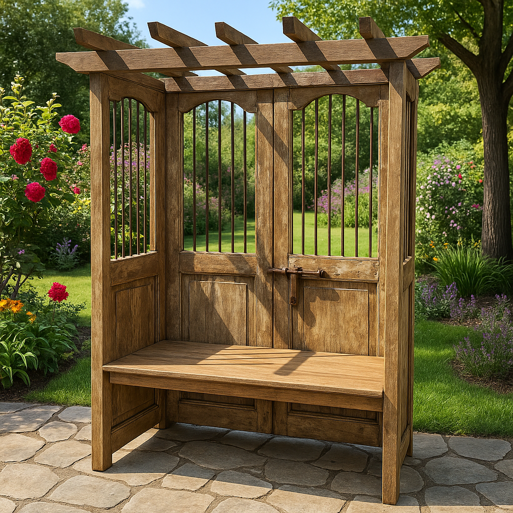 Wilco Home - Wholesale Wall Accent - One-of-a-kind Vintage Solid Wood Doors with Iron Protectors24