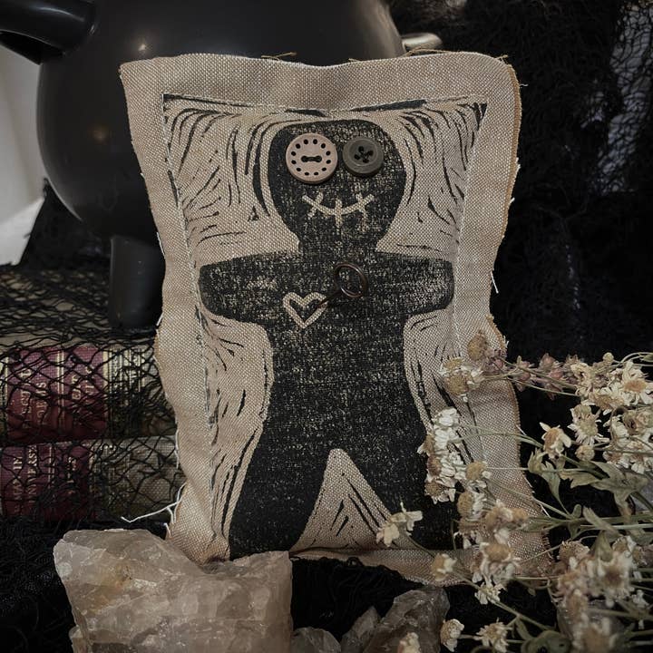 The Leaf and Cauldron - Wholesale Meditation Supplies - Magical Poppet Cushion1