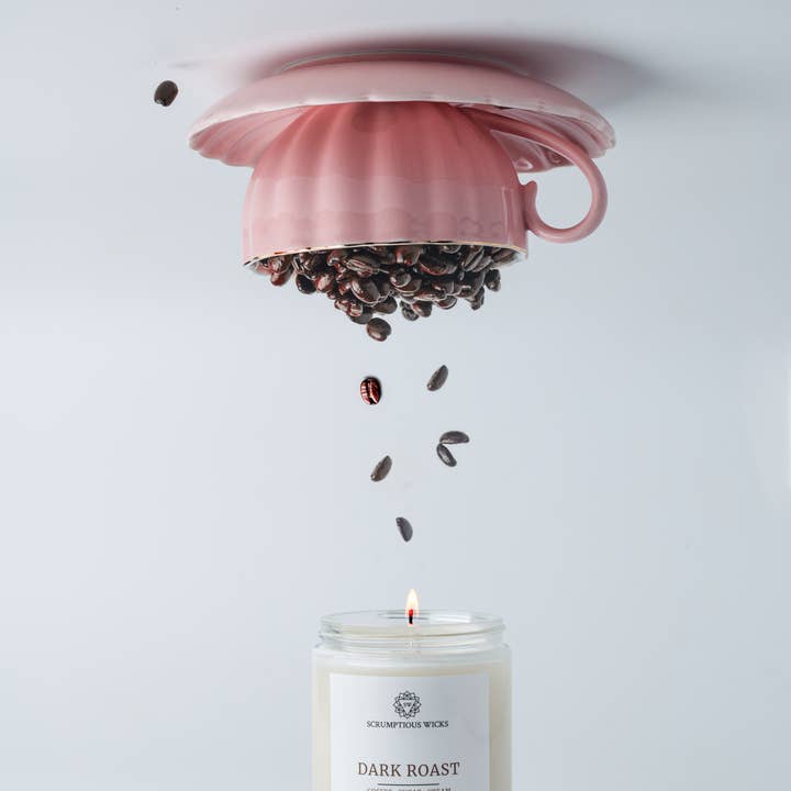 Dark Roast 7.5oz soy/coconut wax glass jar candle for wholesale by Scrumptious Wicks