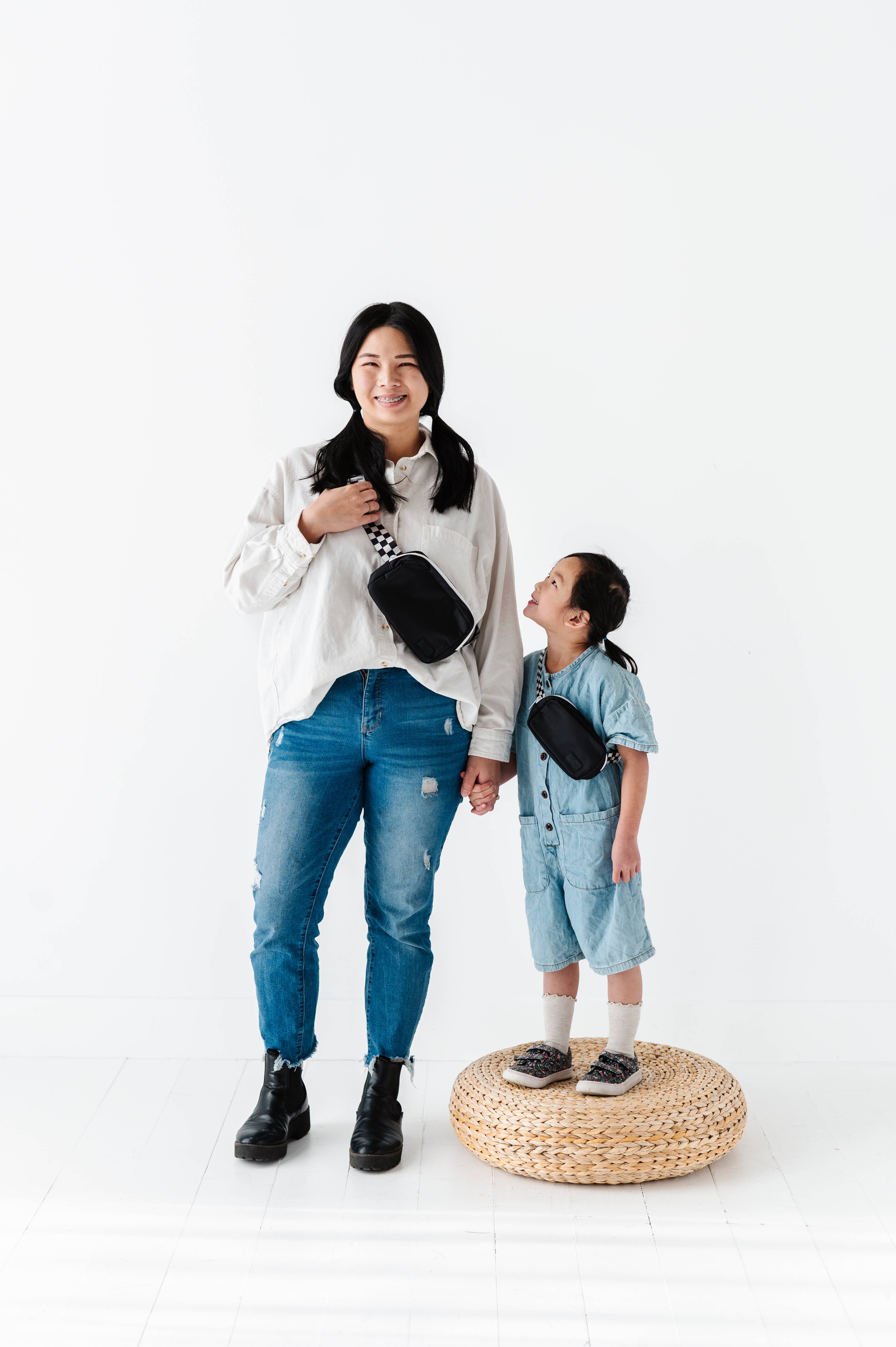 Big Little Wish - Wholesale Belt Bag - Women's - Checkered Strap Fanny Pack 3