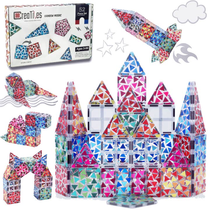 Azulejos Magnéticos em Mosaico Arco-Íris - Conjunto 52 Peças por atacado de Creatiles