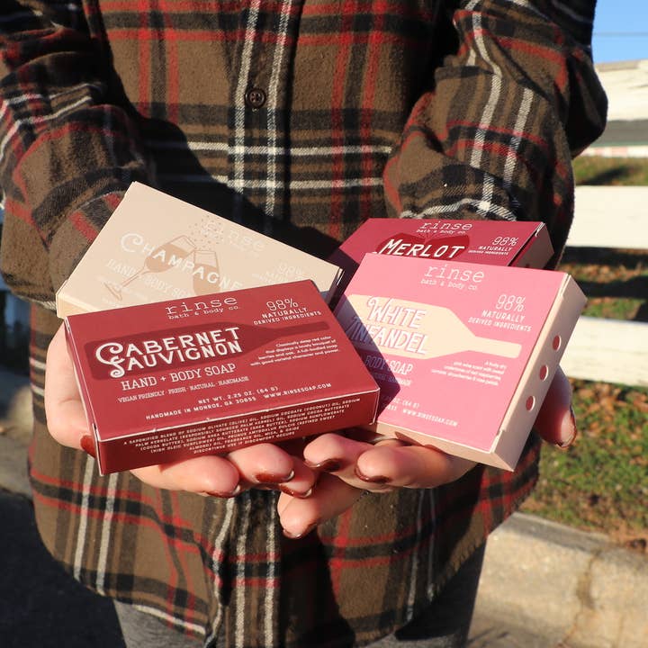 Mini Wine Soap Assortment | 48 Bars | 6 Varietals for wholesale by Rinse Bath Body Inc