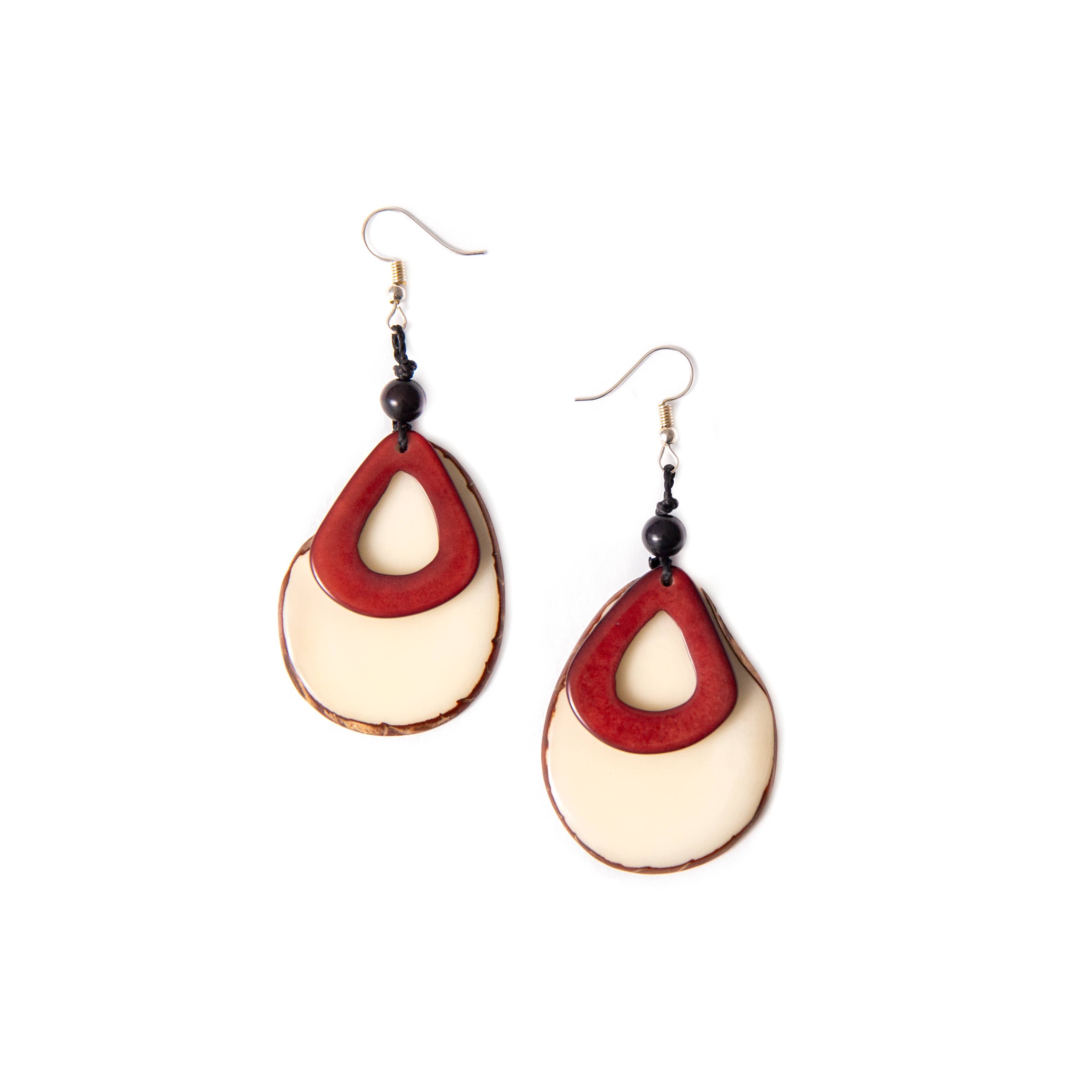Organic Tagua Jewelry – Brincos de argola por atacado – Brincos Solange14