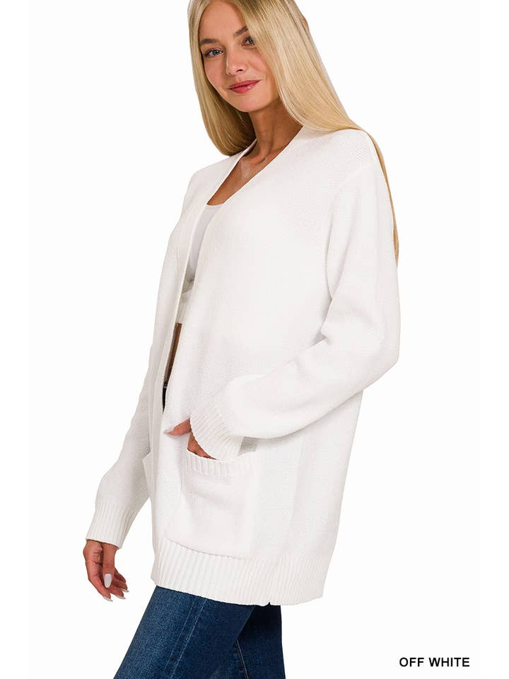 42POPS – Cardigan - Mulher por atacado – ...SI-25153 Cardigan Aberto à Frente Melange4