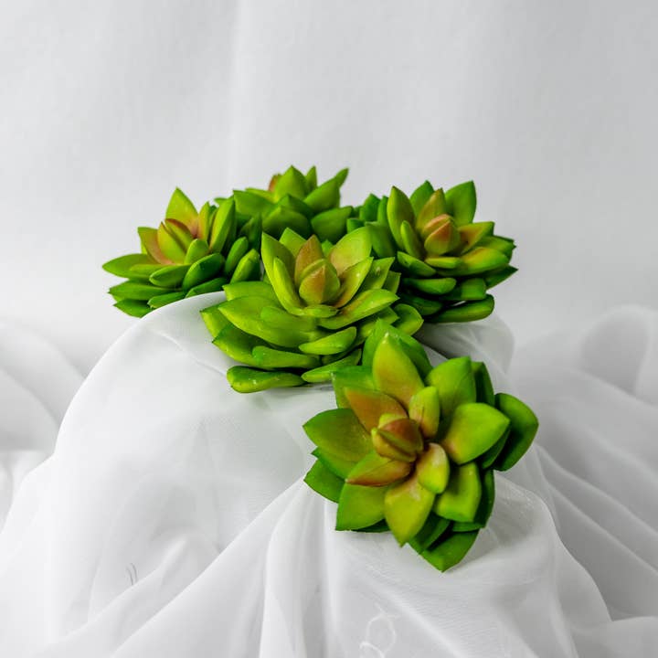 Realistic Artificial Flowers - Wholesale Artificial Plant - Rosette Lotus Succulent (6 Pack)