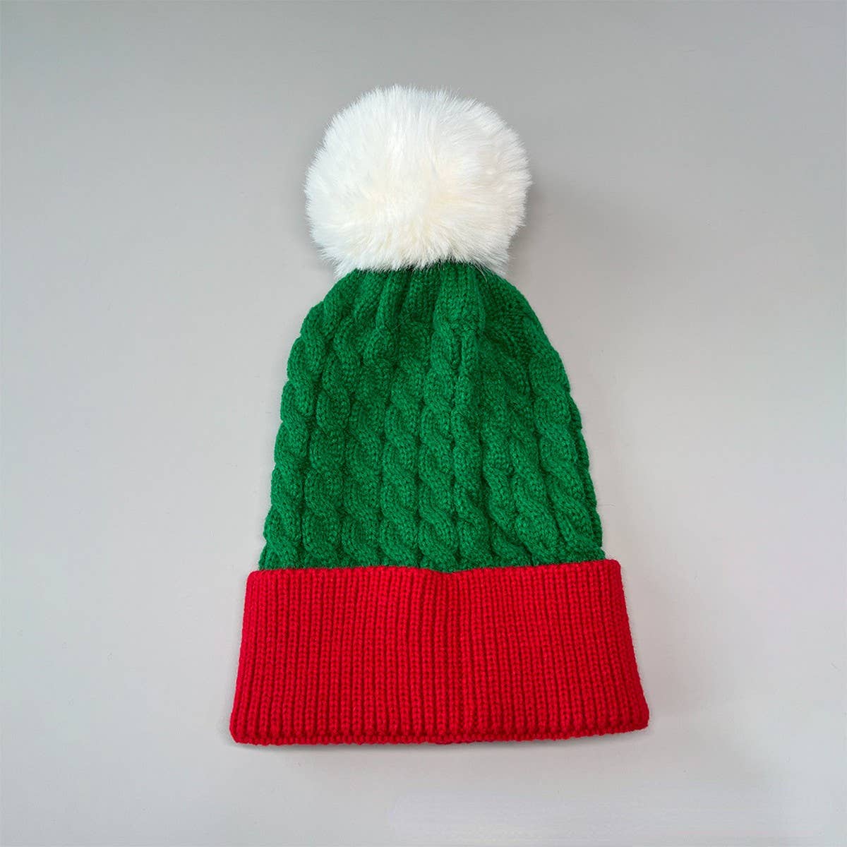 NINEXIS - Wholesale Beanie - Women's - CWAH0749_Christmas Bell Knitted Santa Hat With Twist1