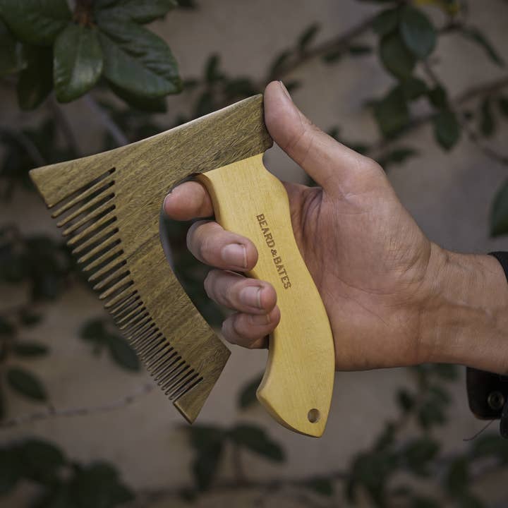 Beard & Bates - Wholesale Beard Brush/Comb - THE BEARDED AXE BEARD COMB - ORIGINAL2