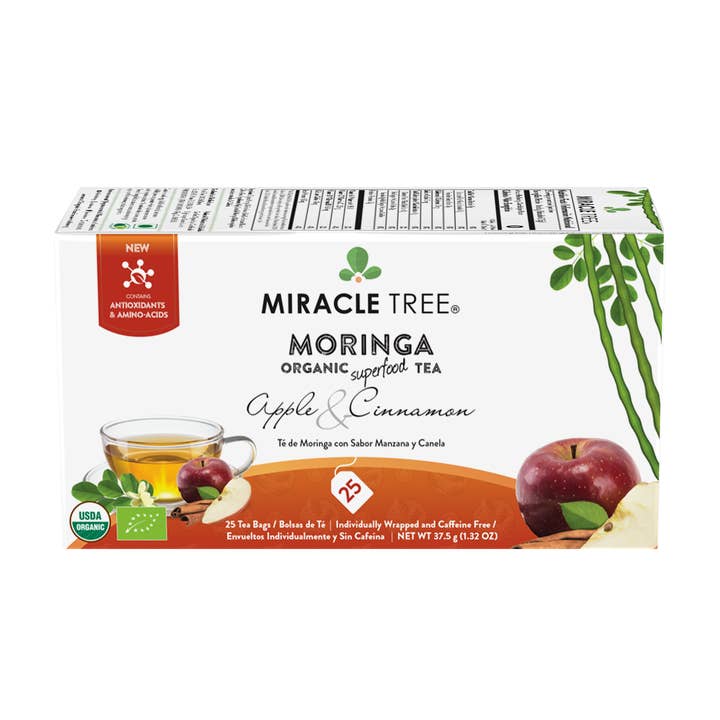 Miracle Tree - Wholesale Health/Detox Tea - Organic Moringa Tea: Apple & Cinnamon