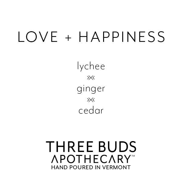 Three Buds Apothecary - Wholesale Jar/Filled Candle - Love + Happiness Hand Poured Soy Candle1