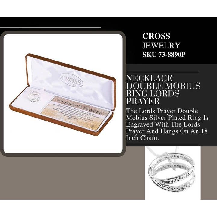 Cottage Garden – wholesale Pendant/charm necklace – Necklace Double Mobius Ring Lords Prayer2