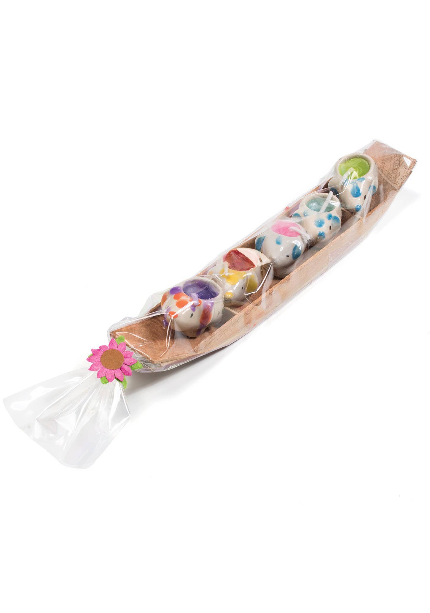 Namaste - Wholesale Novelty Candle - 5 Elephant Mini Candles In Wooden Box1