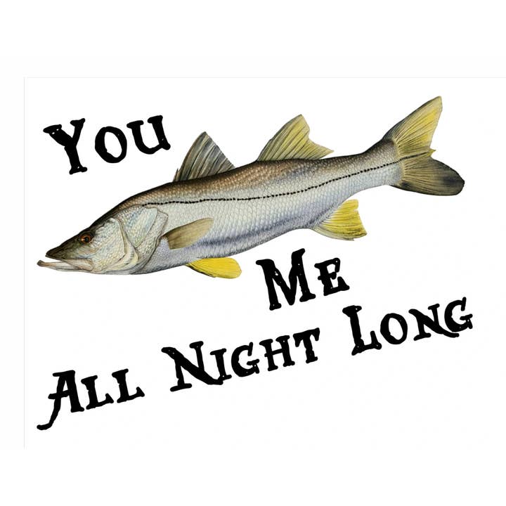 Ladies Custom T Shirt UPF+ You Snook Me All Night Long Black for wholesale by Paradise Tees LLC