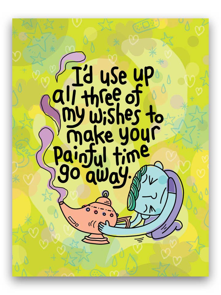 Greeting Card - 3 Wishes for wholesale by Chika Ando Illustration