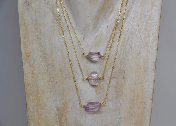 Daddy Daughter Jewelry - Wholesale Pendant/Charm Necklace - 14K Gold Filled Amethyst Necklace | February Birthstone1