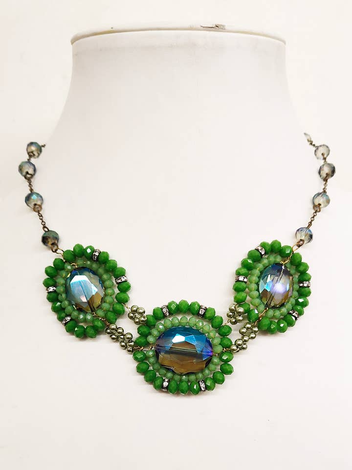 Collares de perlas de cristal N1916 para venta al por mayor de Ole