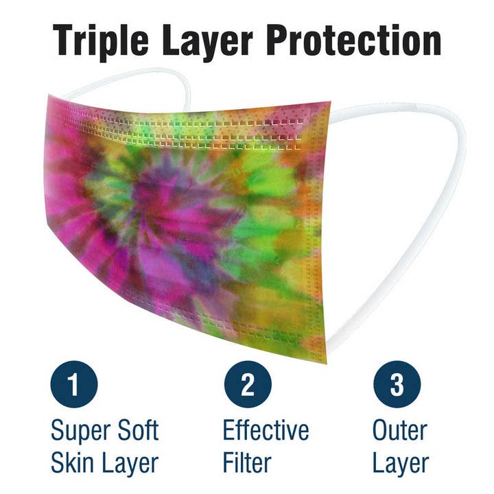 ShopHomeMed - Wholesale Medisch gezichtsmasker - WeCare Wacky Tie Dye Pack-maskers4