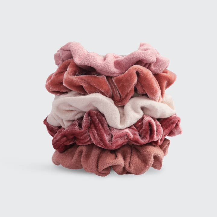 KITSCH - Wholesale Scrunchie - Women's - Velvet Scrunchies - Blush and Mauve