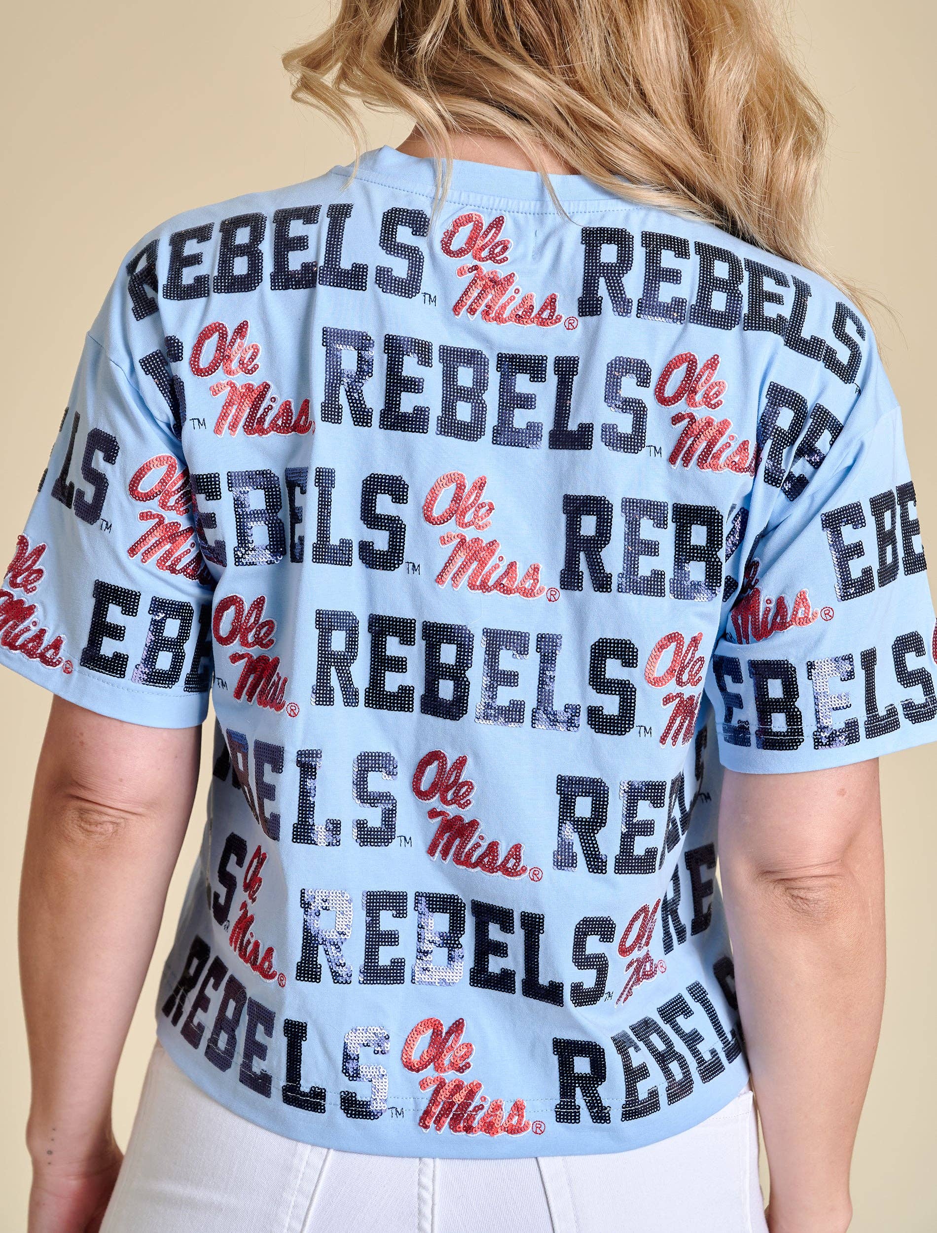 Stewart Simmons - Wholesale T-Shirt - Women's - The Sequin Repeat Tee | Ole Miss4