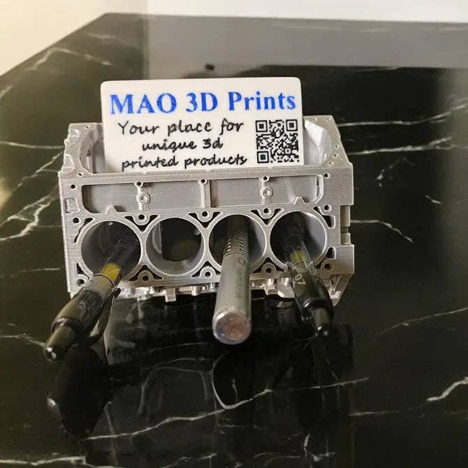 V8 Business Card and Pen Holder for wholesale by MAO Wholesale