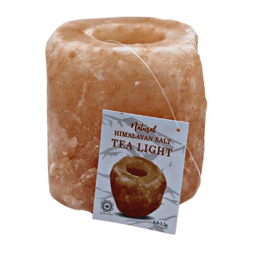 Himalayan Salt Tealight Holder Orange without box for wholesale by Green Tree