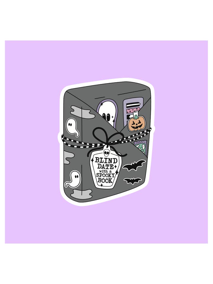 Blind Date With A Spooky Book Sticker for wholesale by Shadows of Sunshine